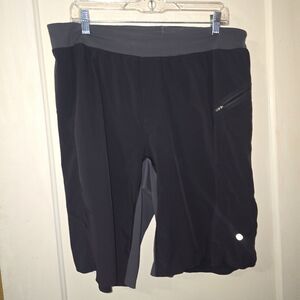 LULULEMON Men's Athletica Shorts Medium Black 10 Inseam  XL *Drawstring Broken*